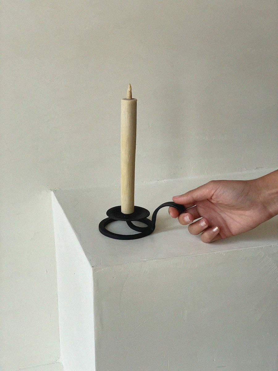 Cast Iron Candle Stand With Handle